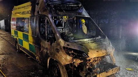 Ambulance goes up in flames as paramedics treat patient in ...