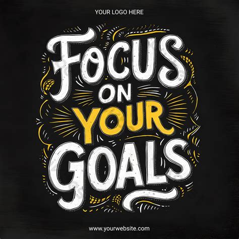 Focus On Your Goals Quotes | PSD Free Download - Pikbest