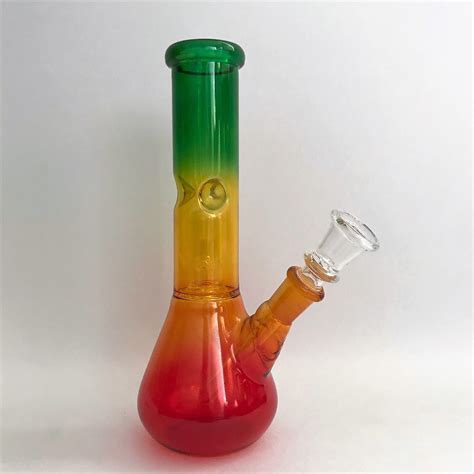 8" Rasta Single Percolator Bong - Kings Pipes