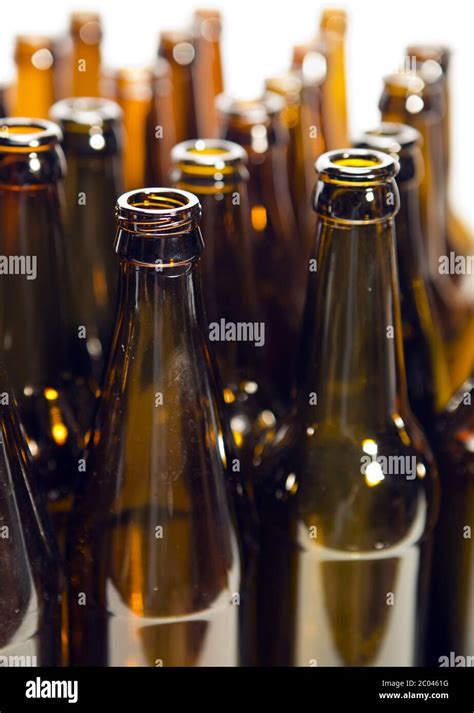 Empty glass beer bottles Stock Photo - Alamy