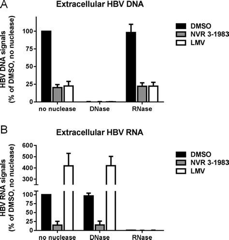 Effect of nuclease treatment on extracted HBV DNA and RNA from the ...