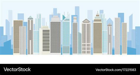 Buildings and skyscrapers background panorama Vector Image