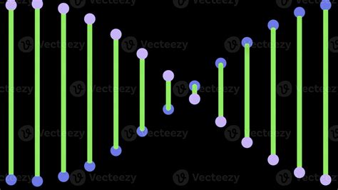 Abstract digital rotating dna spiral on a black background. Design ...