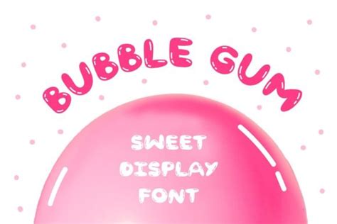 Bubble Gum Font By Katieromanoffart · Creative Fabrica