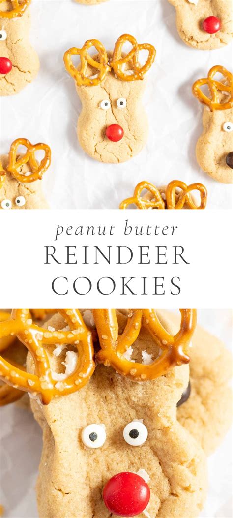 Peanut Butter Reindeer Cookies | Easy Cookie Recipes