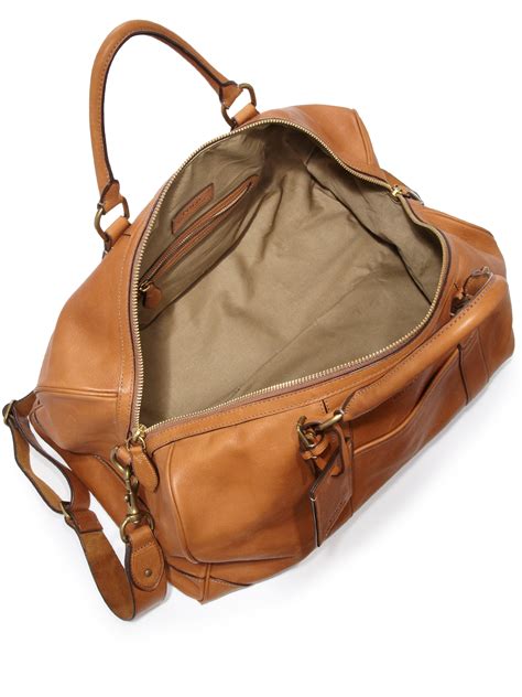 Polo ralph lauren Leather Duffel Bag in Brown for Men | Lyst