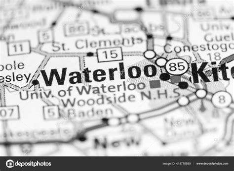 Waterloo Canada Map Stock Photo by ©aliceinwonderland2020 414770880