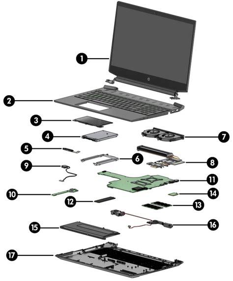 HP Pavilion Gaming 15-ec0000 Laptop PC - Illustrated Parts | HP ...