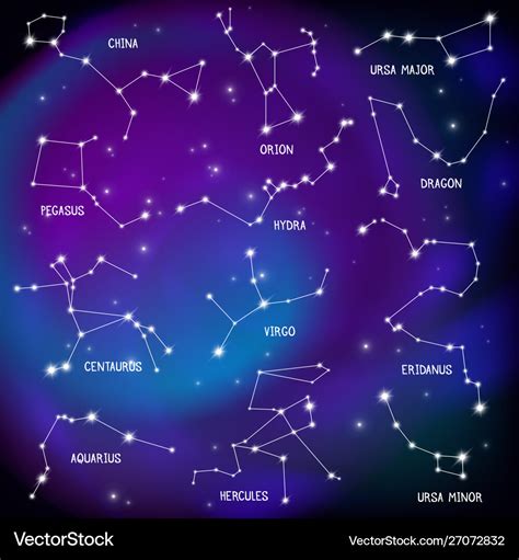 Night Sky Star Chart Constellations