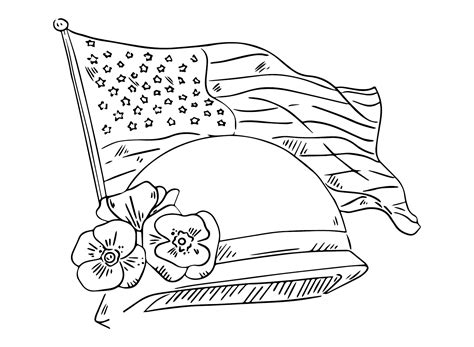 Free American Flag Coloring Page - Free Printable Coloring Pages