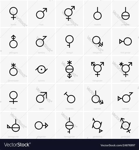 Gender symbols Royalty Free Vector Image - VectorStock