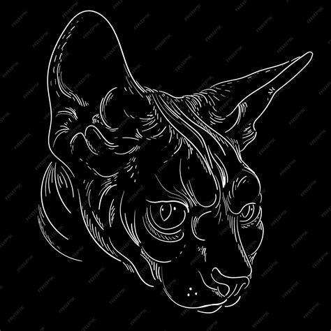 Premium Vector | Cat head illustration