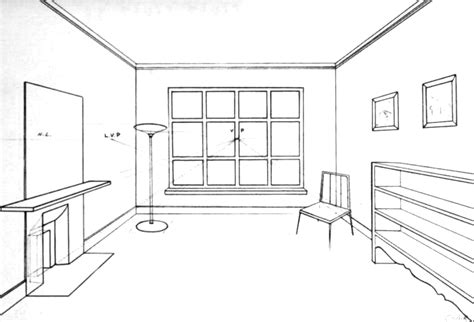 How to Draw the Inside of a Room with 3 Point Perspective Techniques ...