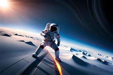 Premium AI Image | 3d astronaut spaceman on space background 3d ...