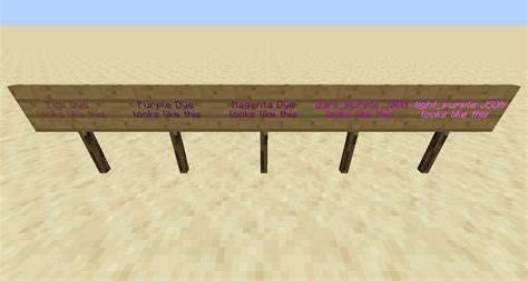 minecraft java edition - What hex colors are produced by dyeing signs ...