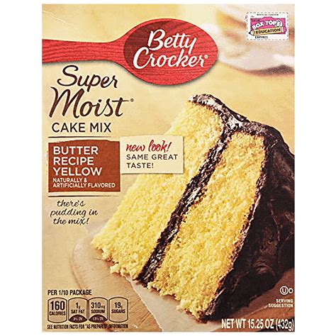 Betty Crocker Super Moist Butter Recipe Yellow Cake Mix 15.25 oz ...