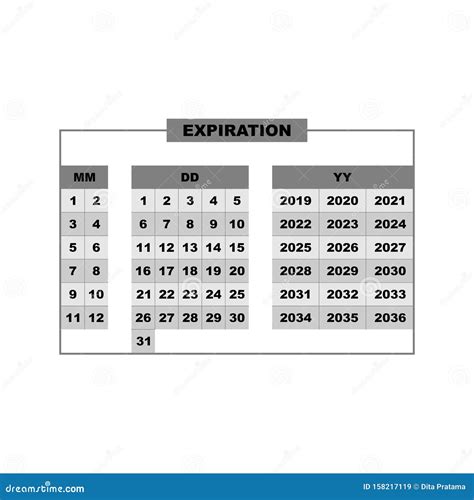 Expiration Date Product Label, Packaging Symbol Illustration Template ...