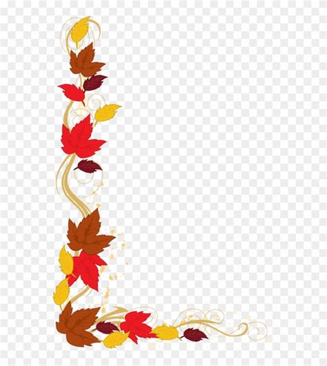 Clip Art Of An Autumn Leaf Border - Thanksgiving Clip Art Borders, HD ...