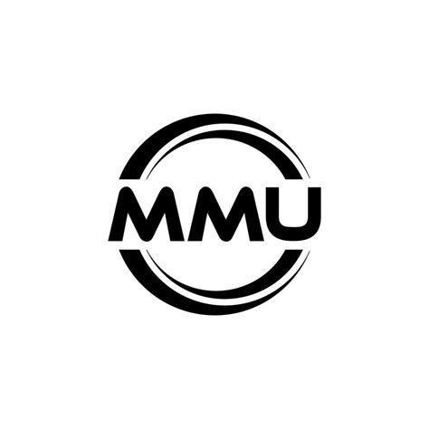 MMU letter logo design in illustration. Vector logo, calligraphy ...