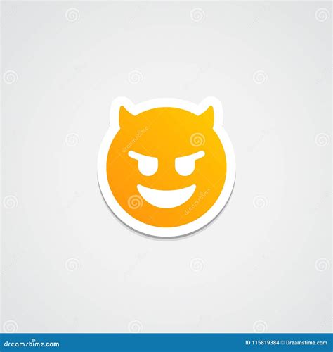 Emoji Evil laugh Sticker stock illustration. Illustration of laugh ...