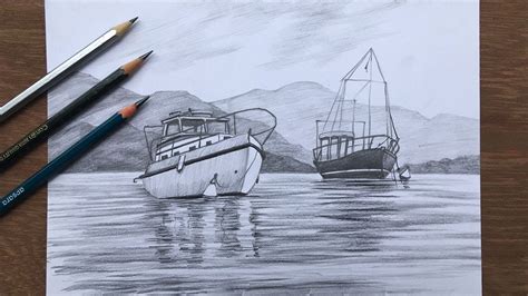 Update 76+ pencil sketch of boat best - seven.edu.vn