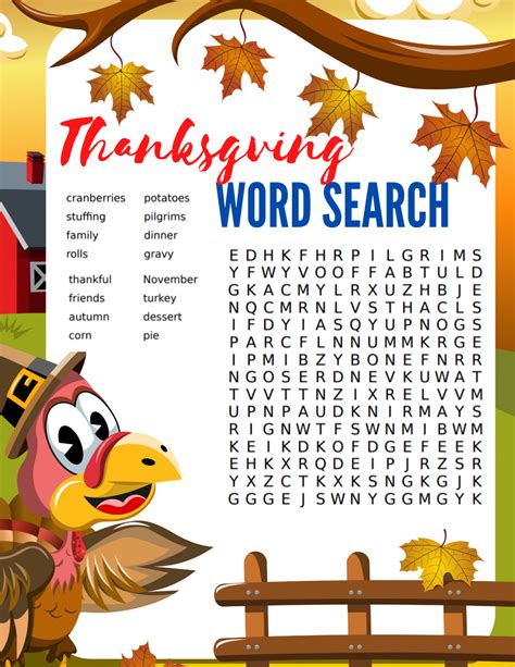 Thanksgiving Search And Find Printable - Printable Word Searches