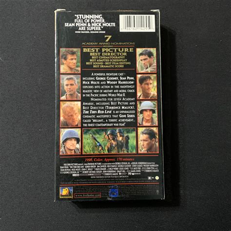 VHS Thin Red Line (1998) George Clooney, Sean Penn, Jim Caviezel, Wood ...