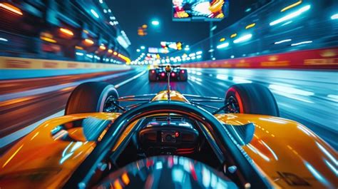 Premium Photo | Cockpit view from inside a racing car during an intense lap