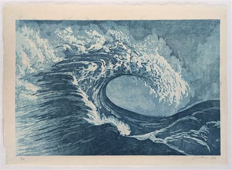 Woodblock Print the Wave, Original Moku Hanga Limited Edition Print - Etsy