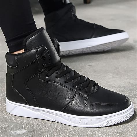 High top Men sneakers Solid Designer Shoes for men casual shoe Non slip ...