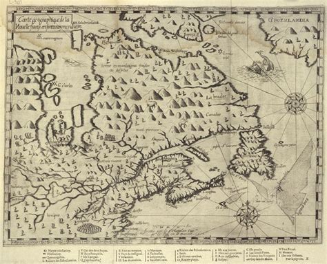 Carte geographique de la Nouvelle Franse en son vray meridiein. Faictte ...