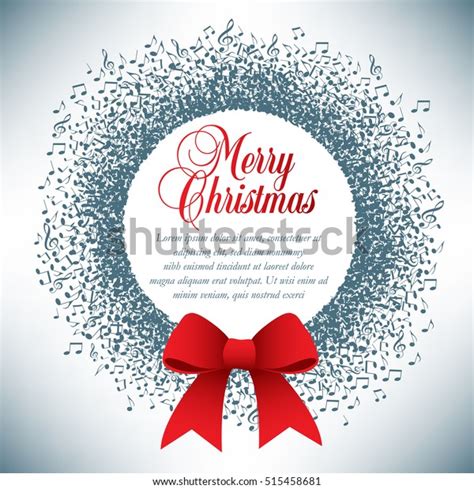 Musical Theme Christmas Wreath Made Musical Stock Vector (Royalty Free ...