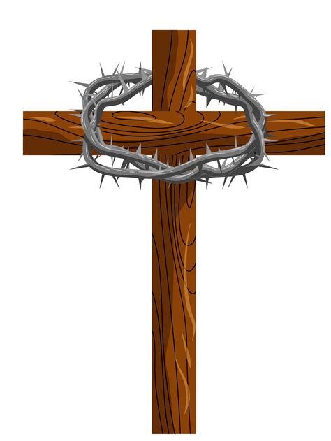 Cross With Crown Of Thorns Png | Free PNG Image