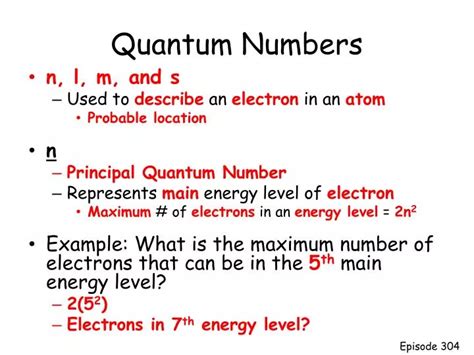 PPT - Quantum Numbers PowerPoint Presentation, free download - ID:3181772