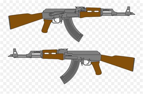 Gun Assault Rifle Kalashnikov Weapon Drawing Of Ak 47 Emojiwatergun