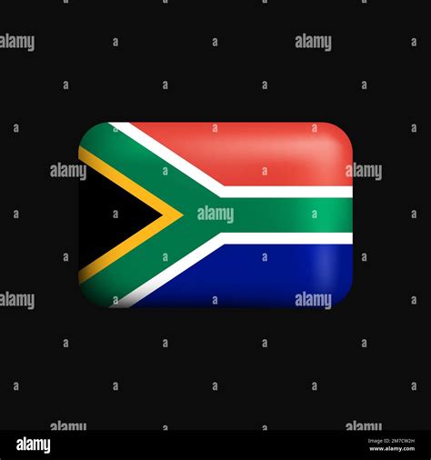 South Africa Flag 3D Icon. National Flag of South Africa. Vector ...