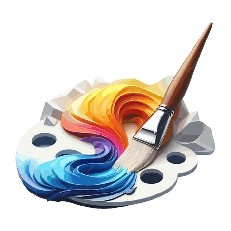 Premium Vector | Color palette and paintbrush color palette and ...