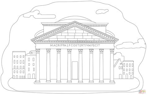 The Roman Pantheon Coloring Pages