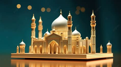 Ilustrasi 3d Masjid Islamic Dengan Rendering 3d Yang Menakjubkan