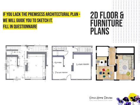 2D Interior Design Plans / 2D Floor Plan for Interior Design / Custom ...