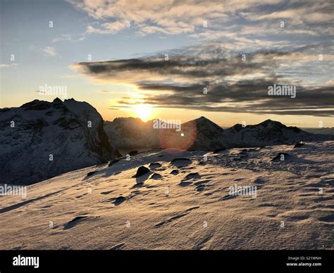 Norway mountains sunset Stock Photo - Alamy