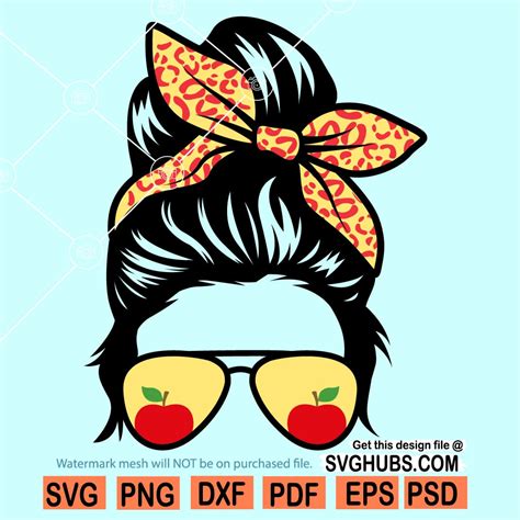 Messy bun teacher life svg, Messy bun teach svg, Teacher SVG, Teacher ...