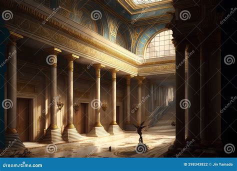 The Interior of the Palace in the Style of an Ancient Greek Mythology ...