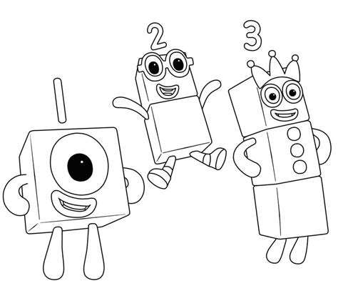 Numberblocks 2 Coloring Pages