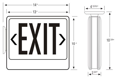 LED Exit Sign with Battery Backup, Remote Capable , SKU - EXIT-101WH-C