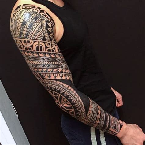 90 Tribal Sleeve Tattoos For Men - Manly Arm Design Ideas