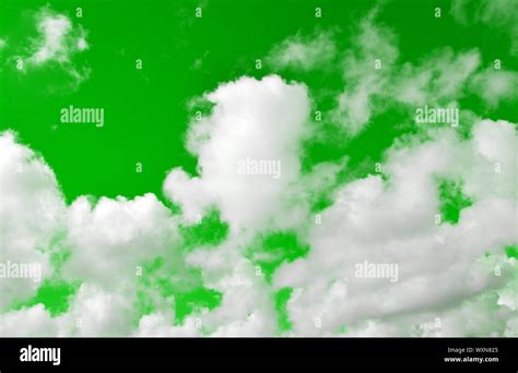 Clouds on the green screen Stock Photo - Alamy