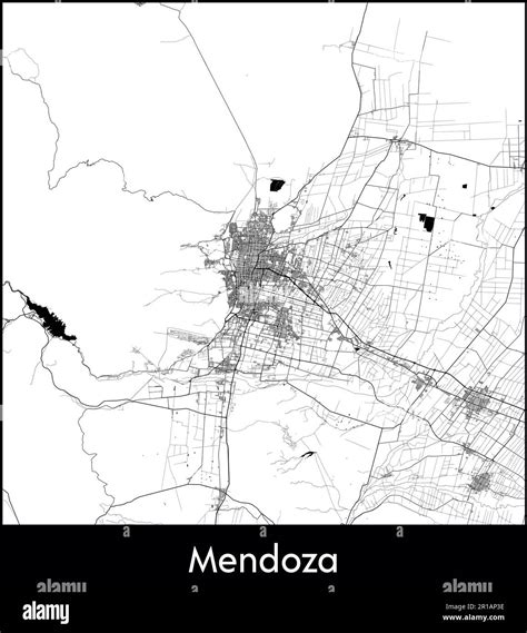 City Map South America Argentina Mendoza vector illustration Stock ...