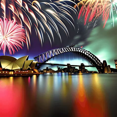 Sydney Harbour Bridge Fireworks · Creative Fabrica