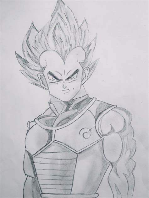 Drawing Vegeta from dragon ball z | Dragon ball z, Dragon ball, Dragon